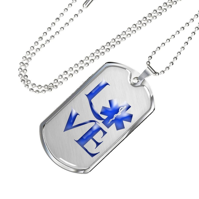 EMT Love - Stainless Dog Tag