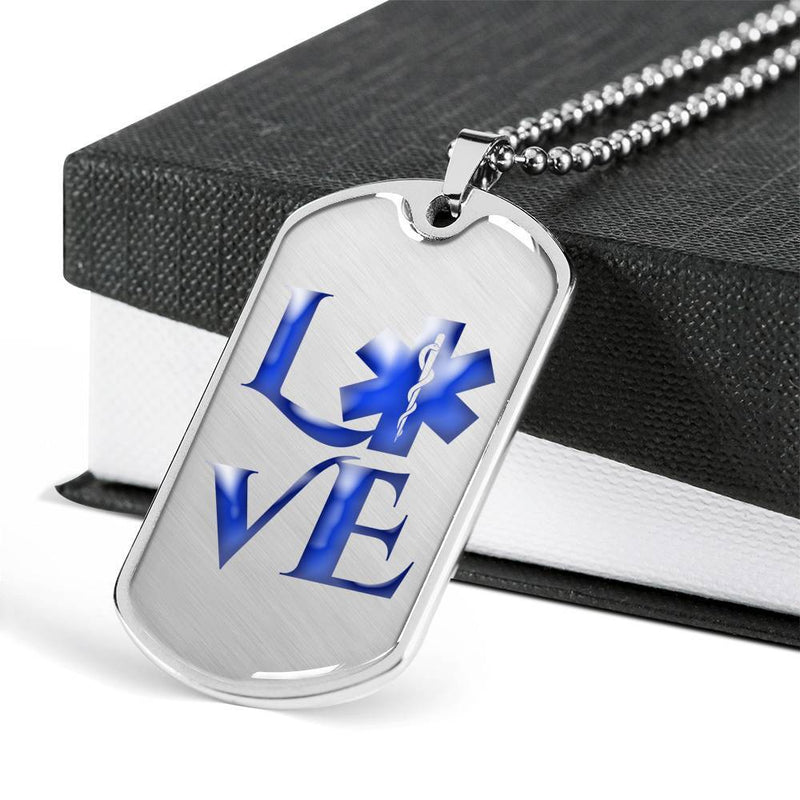 EMT Love - Stainless Dog Tag