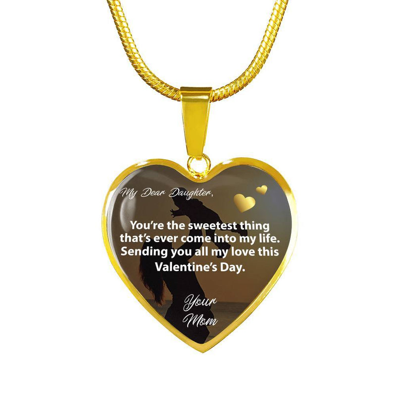 My Dear Daughter - Gold Heart Necklace