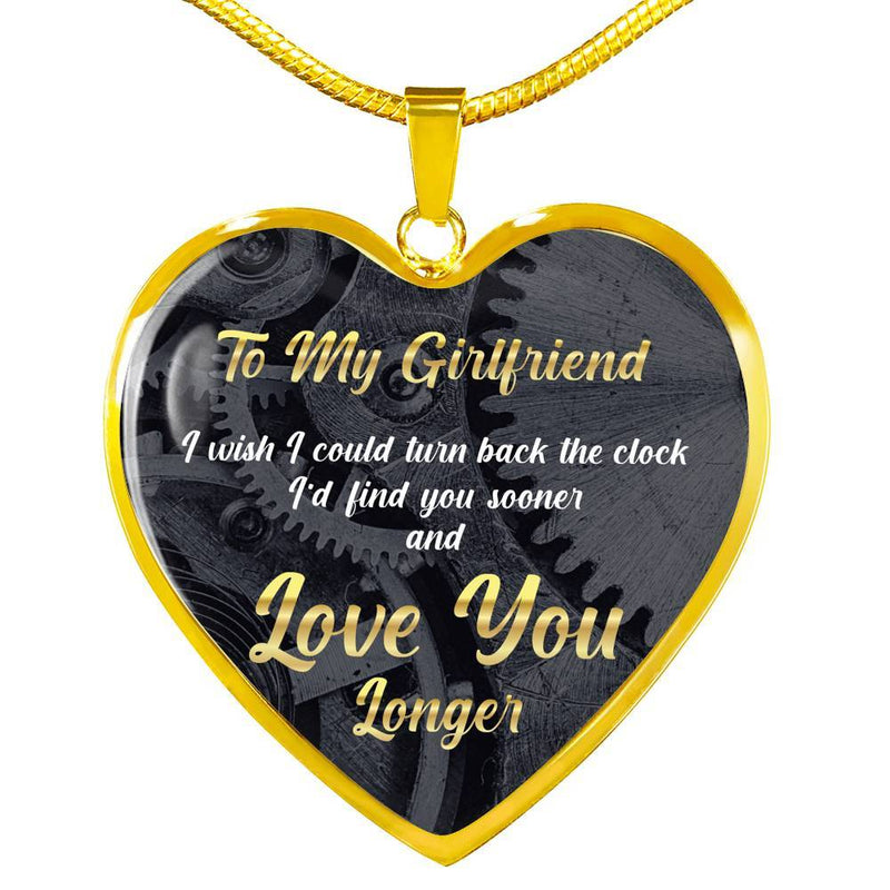 To My Girlfriend - Gold Heart Necklace