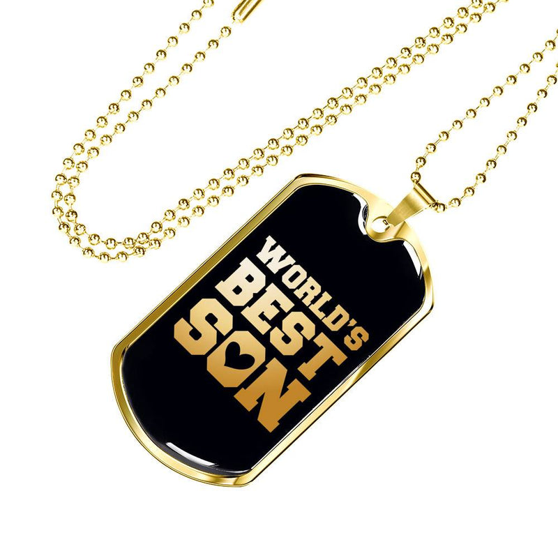 World's Best Son - Gold Dog Tag