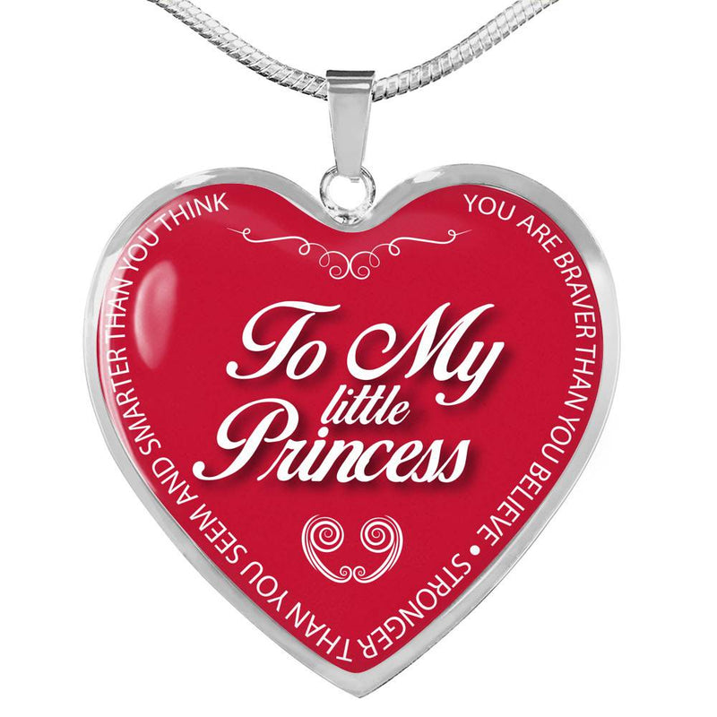 To My Little Princess - Stainless Heart Necklace