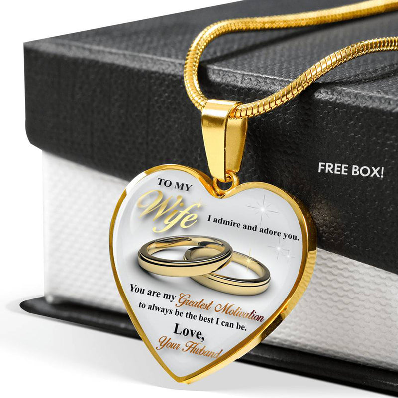 To My Wife, Love Your Husband - Gold Heart