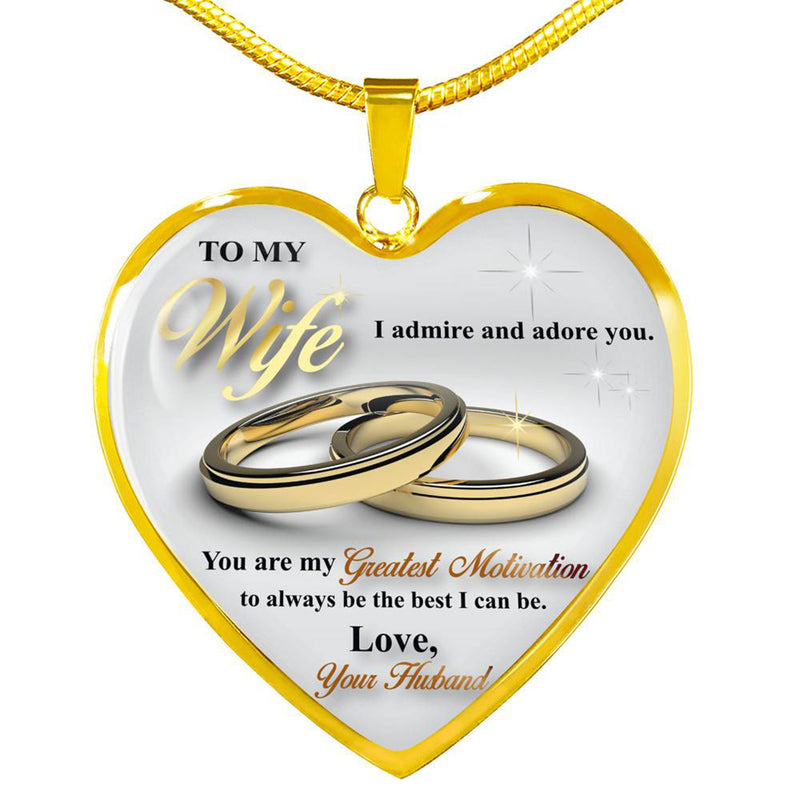 To My Wife, Love Your Husband - Gold Heart