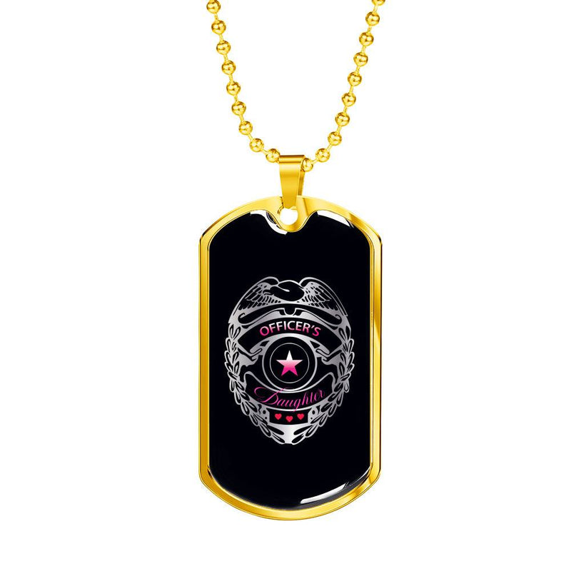 Officer's Daughter - Gold Dog Tag