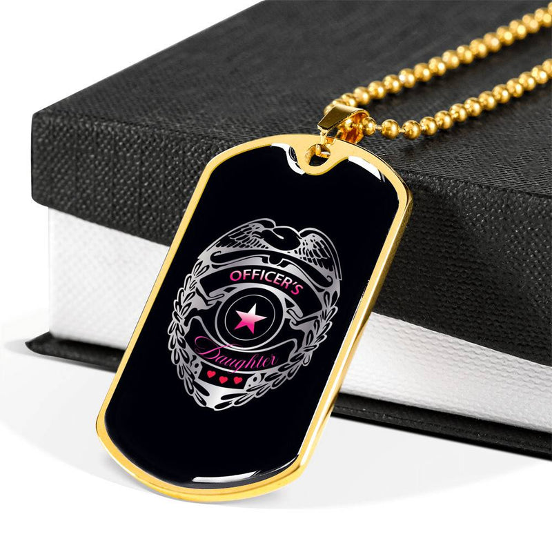 Officer's Daughter - Gold Dog Tag