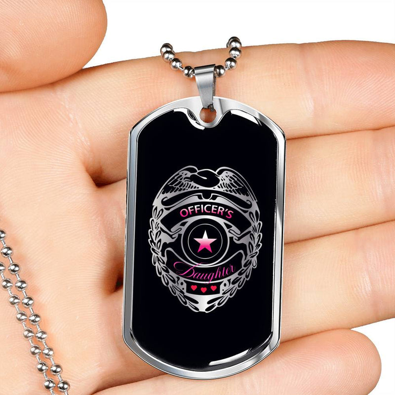Officer's Daughter - Stainless Dog Tag