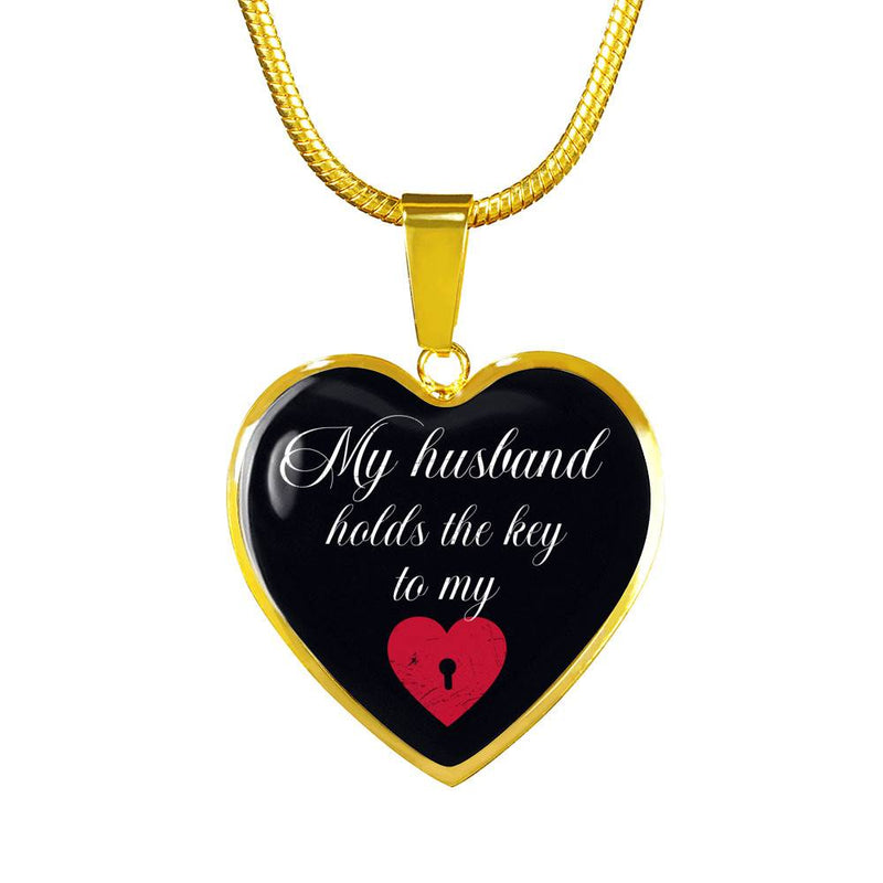 My Husband Holds The Key To My Heart - Gold Heart