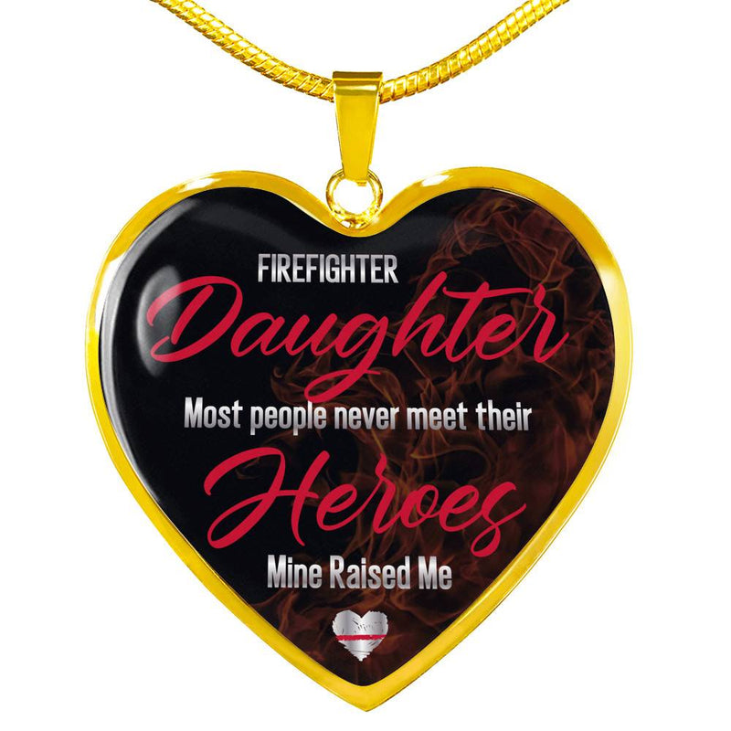 Firefighter Daughter - Gold Heart