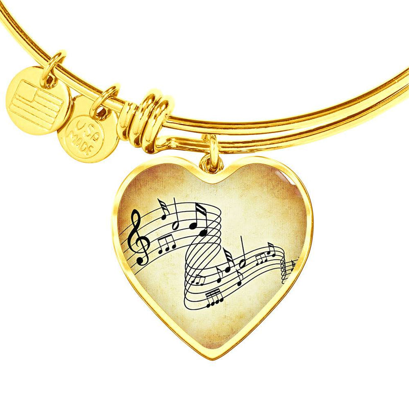 I Heart Music Bangle Bracelet