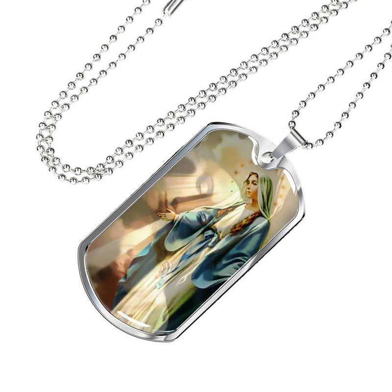 Mother Mary Charm Dog Tag