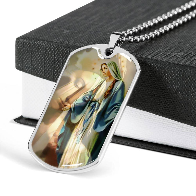 Mother Mary Charm Dog Tag