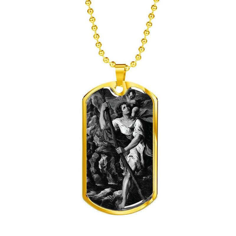 Saint Christopher , Holiday Necklace
