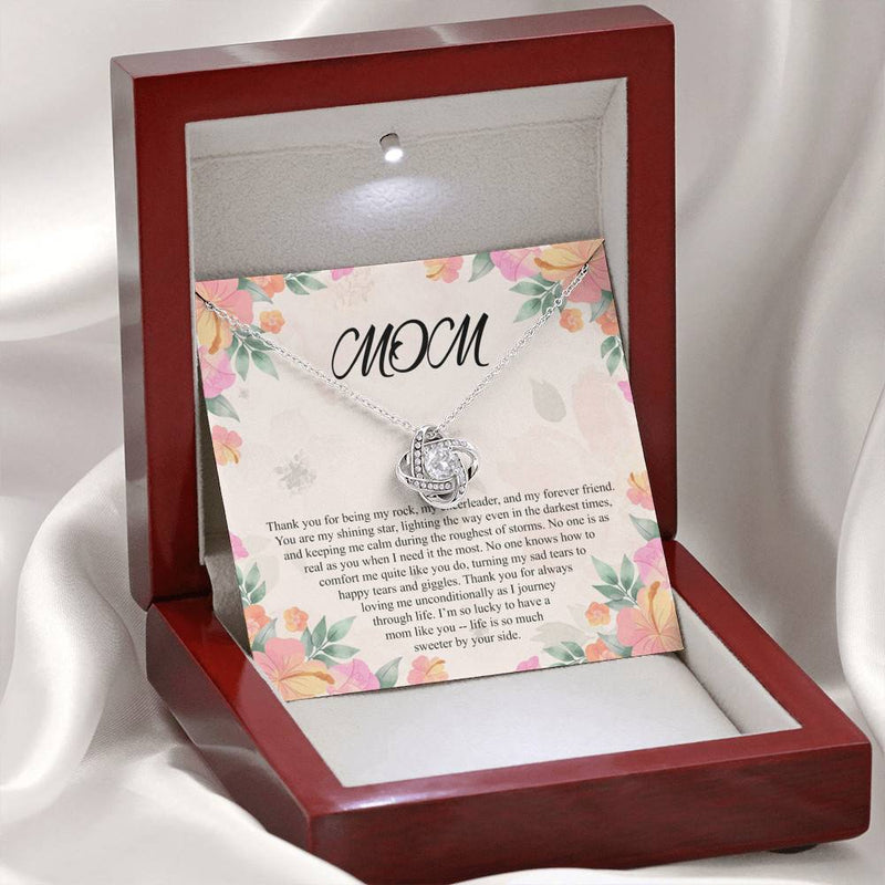 Thank You For Being My Rock Mom Necklace (Mahogny Box)
