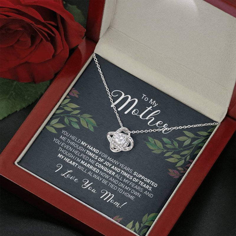 To My Mother, I Love You Mom Necklace (Mahogny Box)