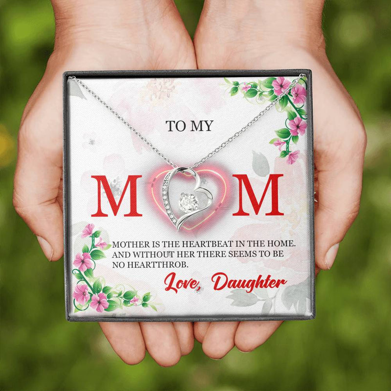 To My Mom, Love Daughter Necklace
