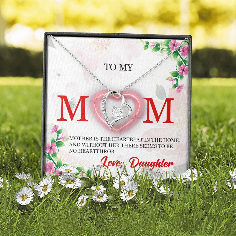 To My Mom, Love Daughter Necklace