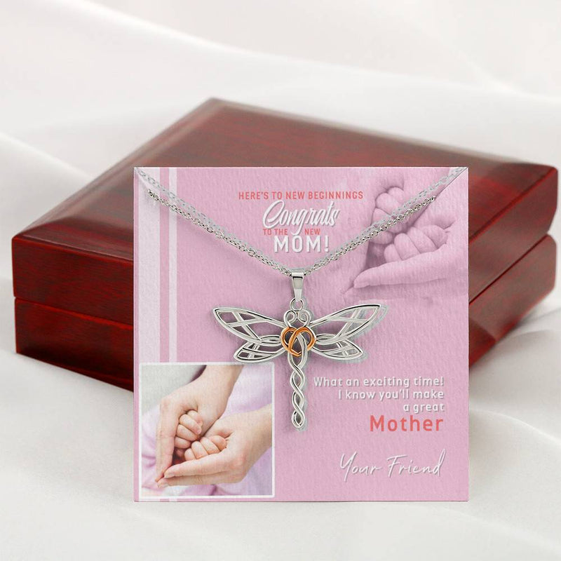 Congrats To The New Mom Necklace (Mahogny Box)