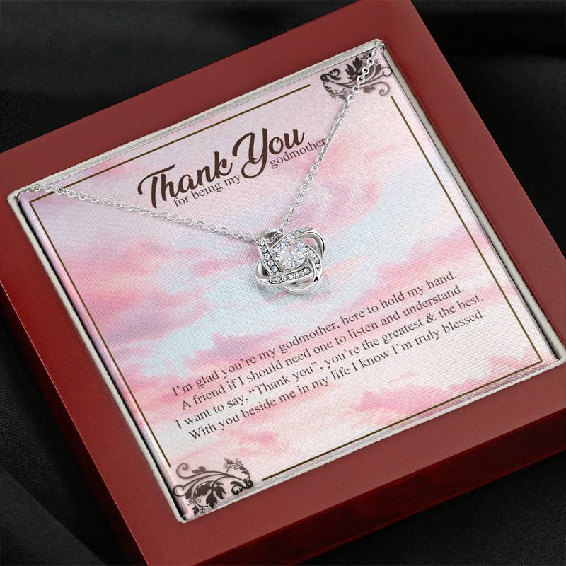 Thank You For Being My Godmother Necklace (Mahogny Box)