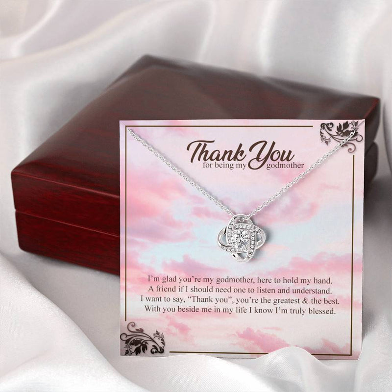 Thank You For Being My Godmother Necklace (Mahogny Box)
