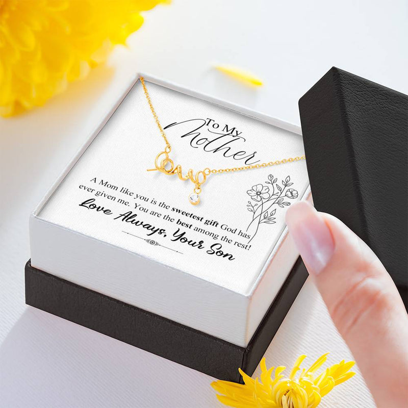 A Mom Like You Is The Sweetest Gift Necklace