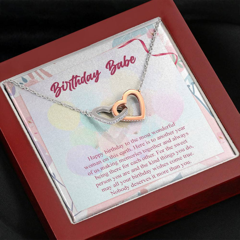 Birthday Babe Necklace (Mahogny Box)