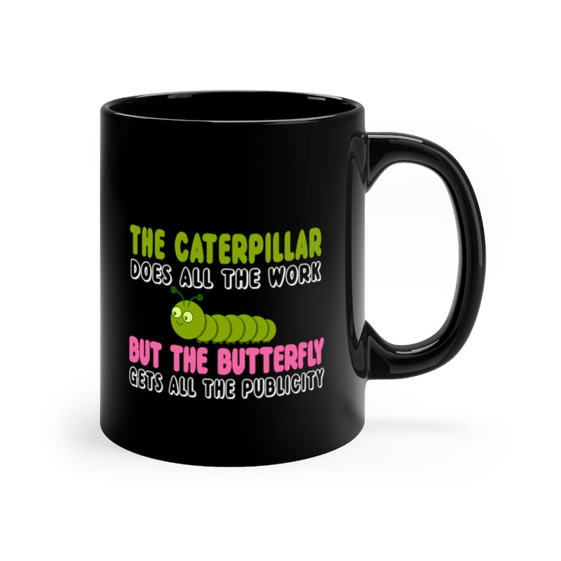 The Caterpillar 11oz Black Mug
