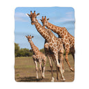 Giraffes Blanket, Sherpa Fleece Blanket, Free Shipping, Two Sizes, Throw Blanket, Extra Soft, Custom Photo, Very Warm