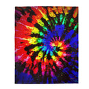 Bright Tie-Dye Blanket, Velveteen Plush, Free Shipping, Two Sizes, Throw Blanket, Extra Soft, Custom Photo, Throws, Free Spirit, Psychedelic