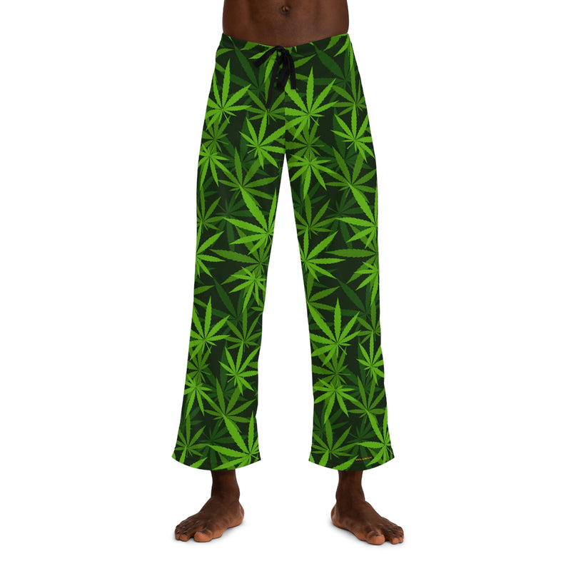Marijuana Leaves Mens Pajama Pants, Free Shipping, Lounge Pants, Pajama Bottoms, Jammies, PJs, Cannabis, Marijuana, Weed