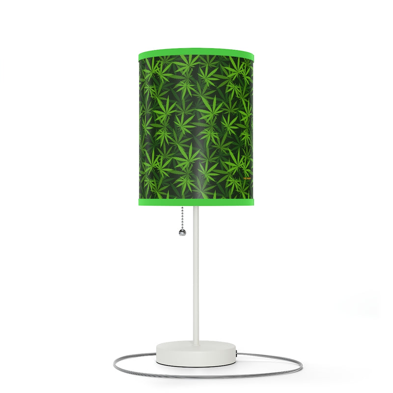 Marijuana Leaves Lamp on a Stand, Night Light, Indoor Table Lamp, Custom Photo Night Light, Bedside Lamp