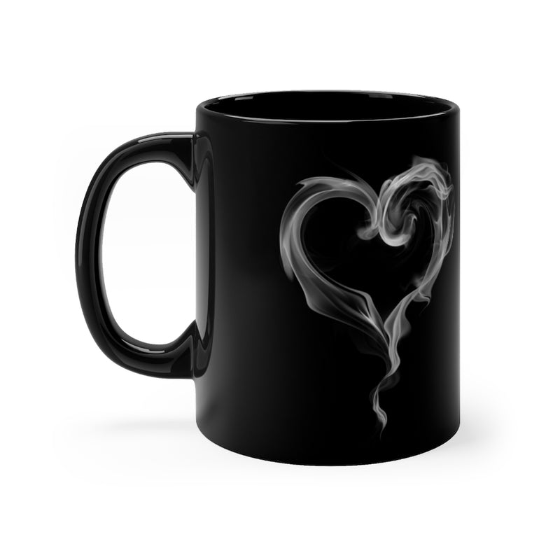 Smokey Heart 11oz Black Mug