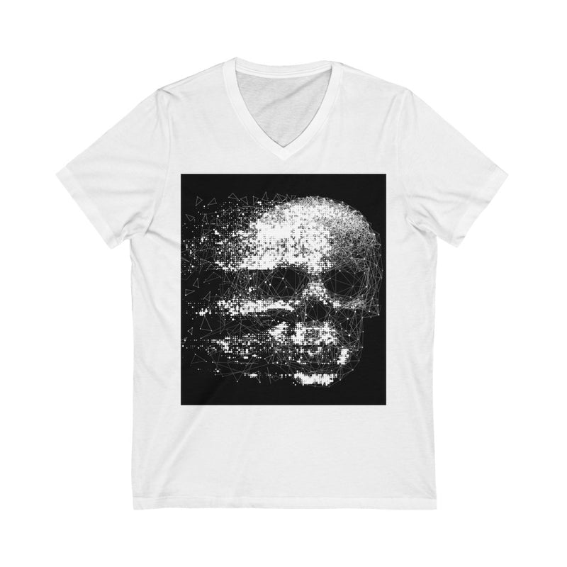 Disintegrating Skull Unisex V-Neck T-shirt