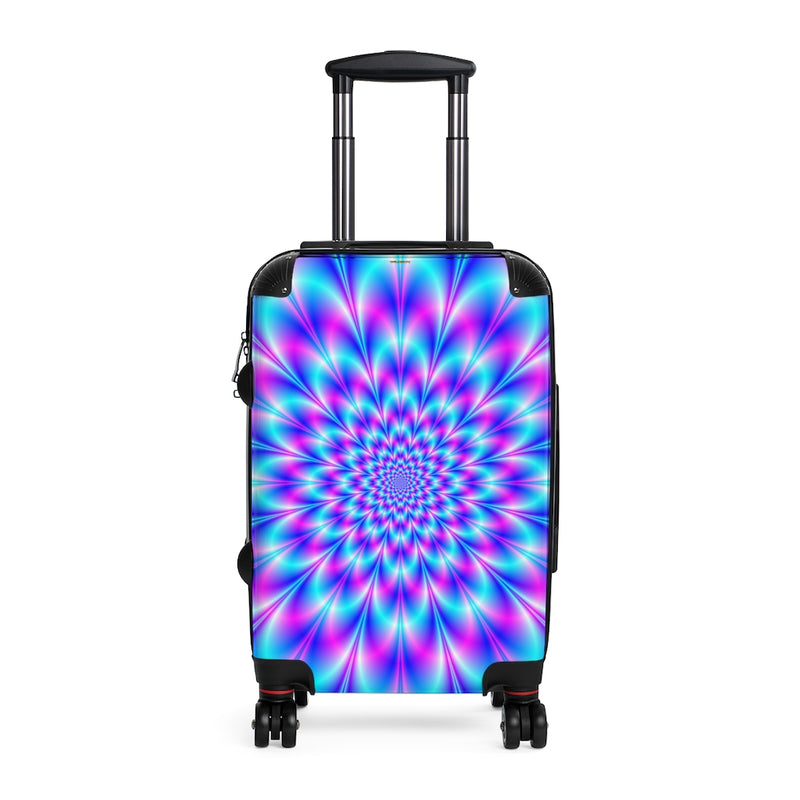 Trippy Psychedelic Suitcase, Travel Bag, Overnight Bag, Custom Photo Suitcase, Rolling Spinner Luggage, Cosmic Suitcase
