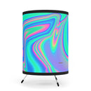 Psychedelic Tripod Lamp with High-Res Printed Shade, Night Light, Indoor Table Lamp, Custom Photo Night Light, Bedside Lamp