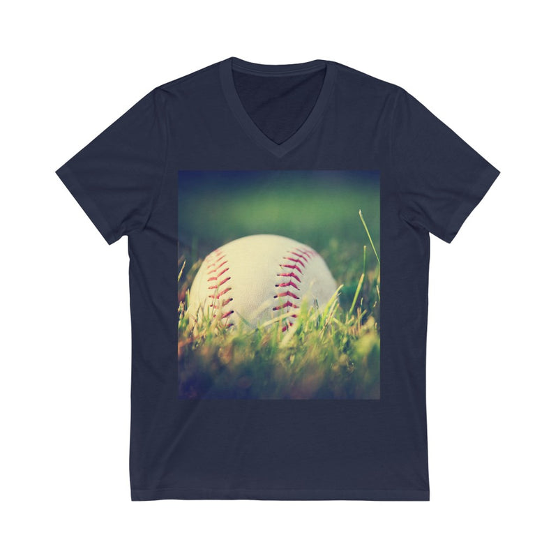 Grassy Baseball Unisex V-Neck T-shirt