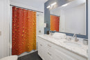 Designer Shower Curtain; Orange Water Beads