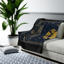 Cancer Zodiac Blanket, Velveteen Plush Blanket, Free Shipping, Two Sizes, Throw Blanket, Extra Soft, Custom Photo, Astrology