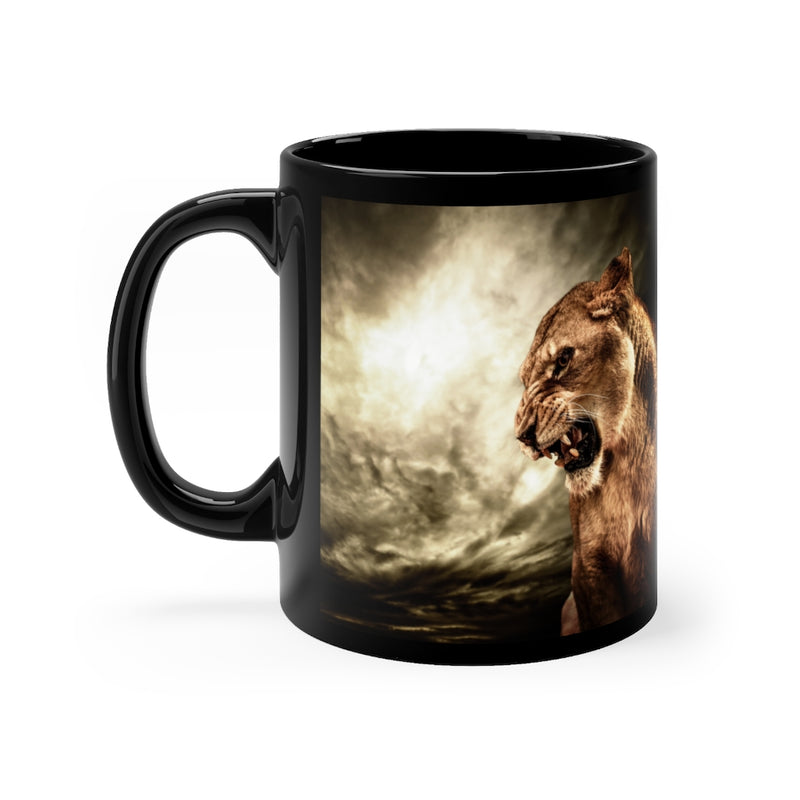 Eccentric Lion 11oz Black Mug