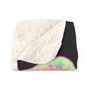 Boho Mushroom Blanket, Sherpa Fleece Blanket, Free Shipping, Two Sizes, Throw Blanket, Extra Soft, Psychedelic, Free Spirit, Hippie