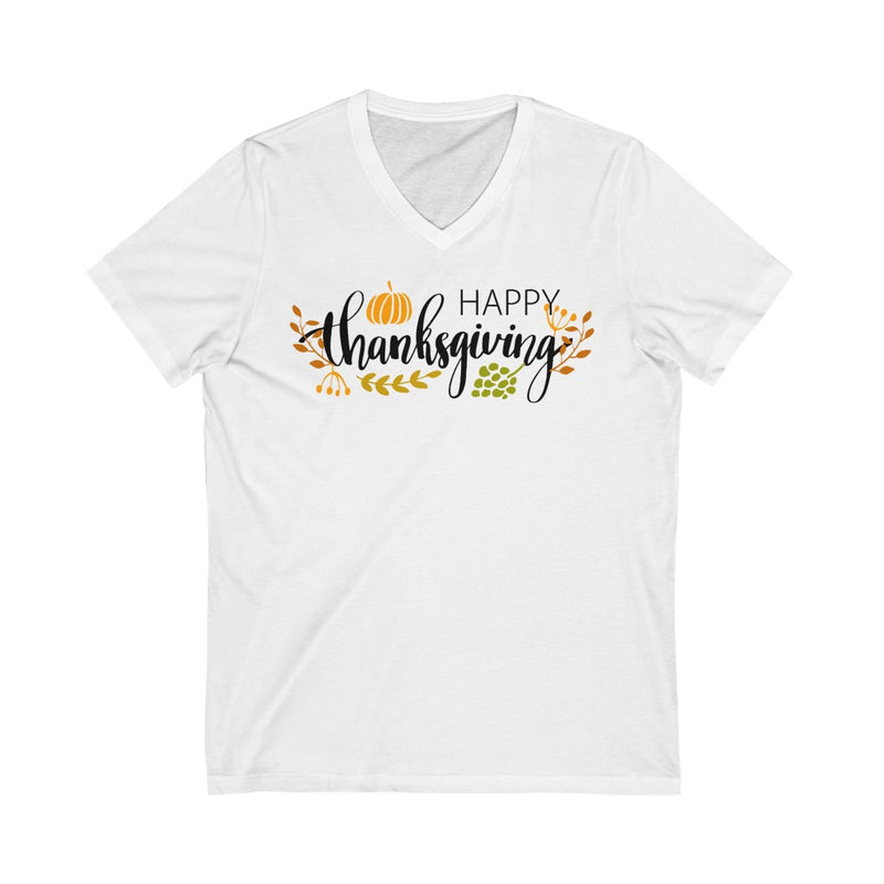 Happy Thanksgiving Unisex V-Neck T-shirt