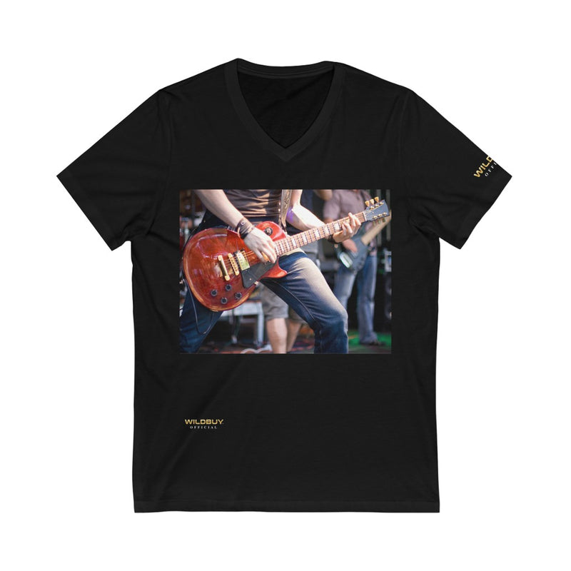 Rock And Roll Les Paul Guitar Unisex Short Sleeve V-Neck Tee WILDBUY Official Product