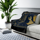 Pisces Zodiac Blanket, Sherpa Fleece Blanket, Free Shipping, Two Sizes, Throw Blanket, Extra Soft, Custom Photo, Very Warm