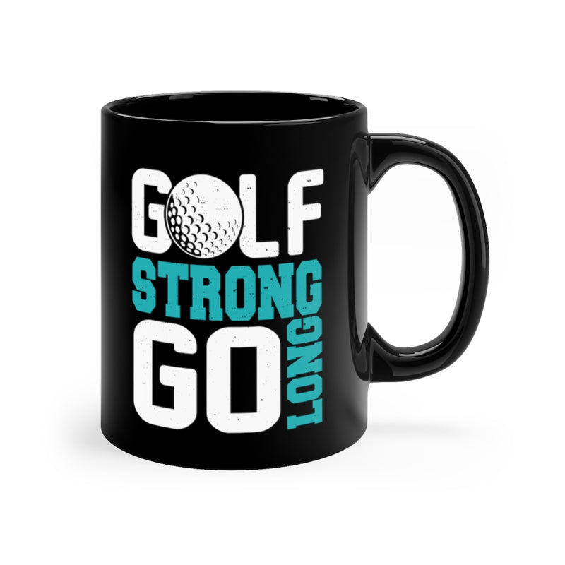 Golf Strong 11oz Black Mug