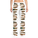 Boho Indian Feathers Pajama Pants, Free Shipping, Boho Lounge Pants, Boho Pajama Bottoms, Womens Boho Pajamas