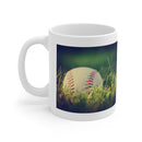 Grassy Baseball 11oz White Mug