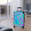 Boho Psychedelic Cabin Suitcase, Trippy Suitcase, Boho Rave Suitcase, Boho Modern Luggage, Psychedelic Carry On Bag