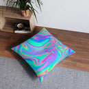 Psychedelic Cosmic Floor Pillow, Floor Cushion, Meditation Pillow, Lounge Pillow, Cute Pillow, Trippy Pillow
