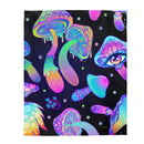 Mushroom Boho Blanket, Velveteen Plush Blanket, Free Shipping, Two Sizes, Throw Blanket, Extra Soft, Boho Chic, Gypsy, Psychedelic