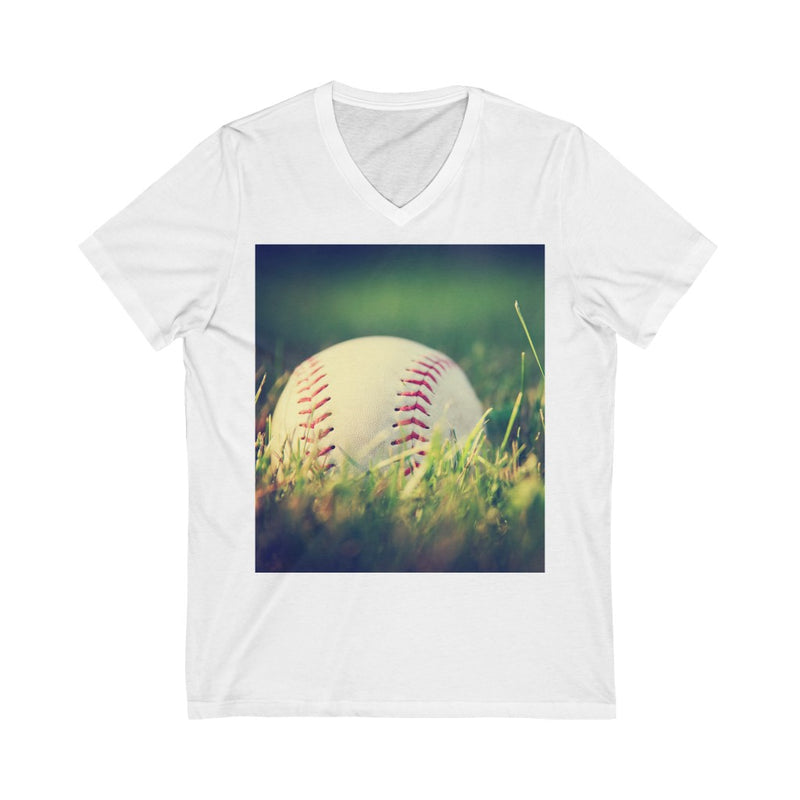 Grassy Baseball Unisex V-Neck T-shirt